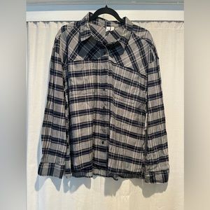 BP Navy Roland Plaid Shirt